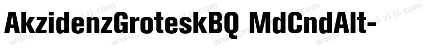 AkzidenzGroteskBQ MdCndAlt字体转换
